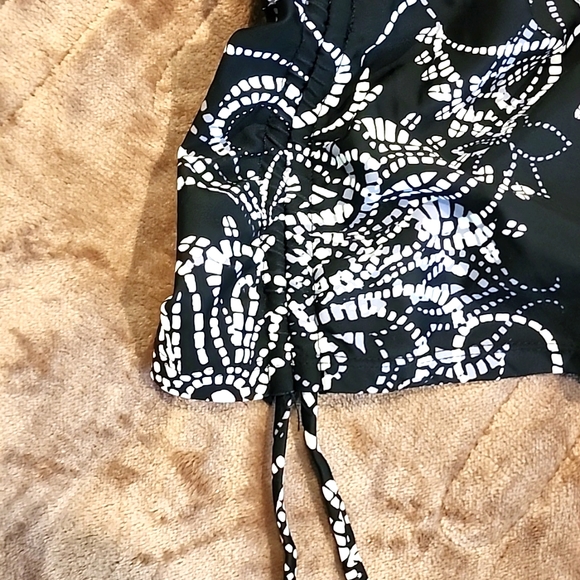 🌟NWT Your Best Look Halter Bathing Suit Top w/ruched ties on both sides Sz 12 - Picture 4 of 7